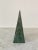 A stunning neoclassical Grand Tour style solid marble green & gray obelisk Measures: 3"W x 3"D x 8"H. Very good original...