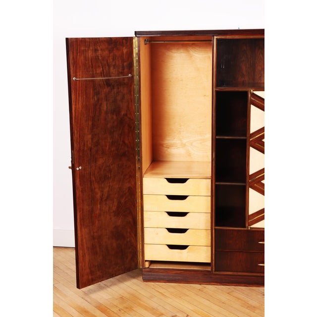 1940s Paolo Buffa Italian Rosewood and Parchment Cabinet For Sale In Philadelphia - Image 6 of 9