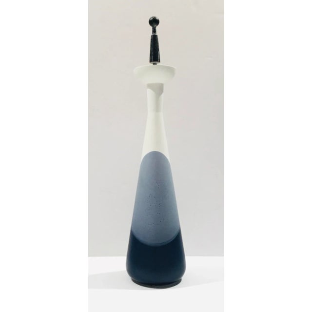 Danish Modern Style Hand Dipped Ceramic Bottle For Sale - Image 4 of 4