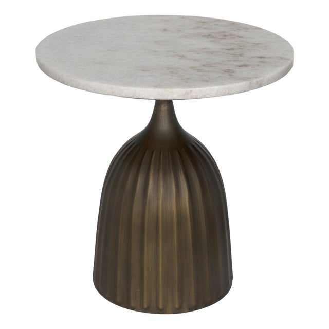 NOIR Samuel Side Table, Aged Brass For Sale