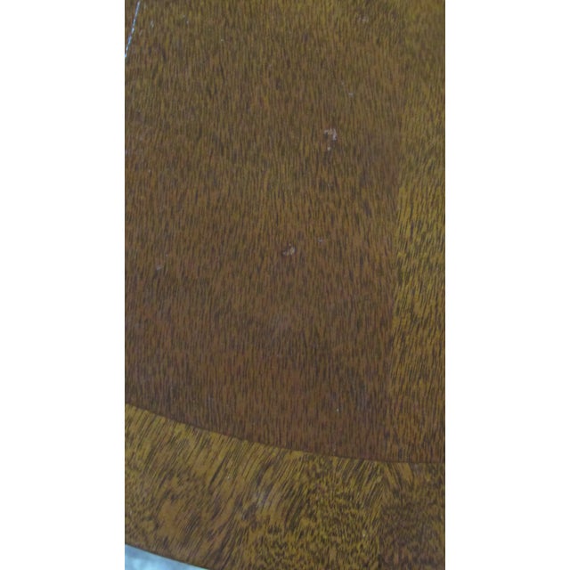 Brown 1980s Baker Furniture Drum Bookcase Side End Table Mahogany Banded For Sale - Image 8 of 10