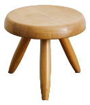 Low Mid-Century French Wooden Berger Stool by Charlotte Perriand, 1960s