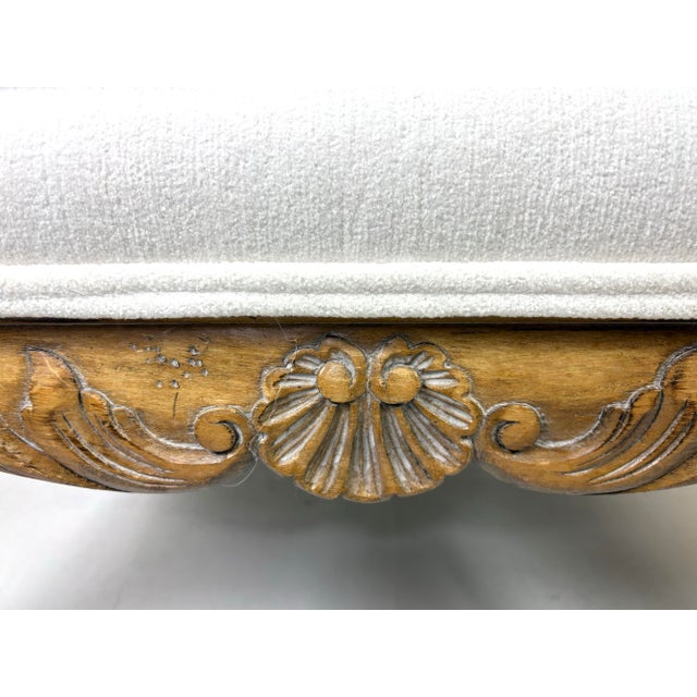 Vintage French Country Style Newly Upholstered Armchairs /Pair For Sale - Image 10 of 11