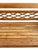 Indian Vintage Teak Diamond Back Wood Bench For Sale - Image 3 of 5