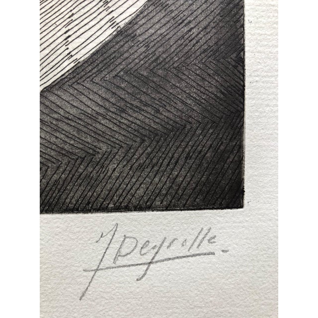 Abstract Jean Deyrolle, French Avant Garde Bold Abstract Geometric Aquatint Etching Op Art Kinetic For Sale - Image 3 of 10