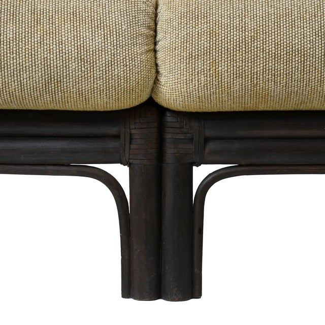 Wood Vintage Rattan Sofa For Sale - Image 7 of 7