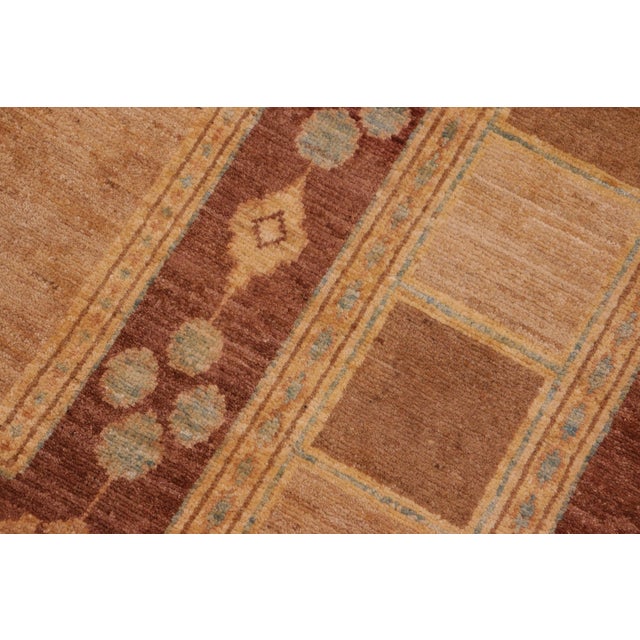 Tan Bohemien Ziegler Brown Tan Hand-Knotted Wool Rug - 7'10'' X 9'10'' For Sale - Image 8 of 8
