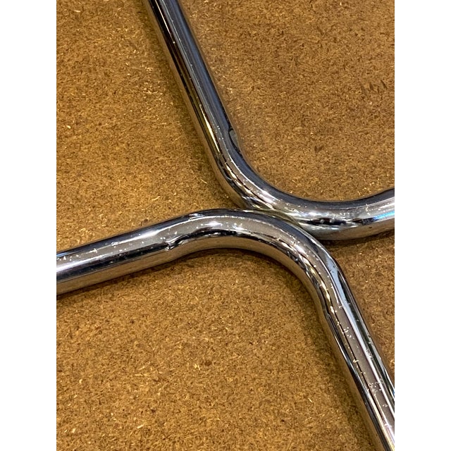 Vintage Bauhaus Style Chrome and Black Imitation Leather Side Table, 1970s For Sale - Image 15 of 18