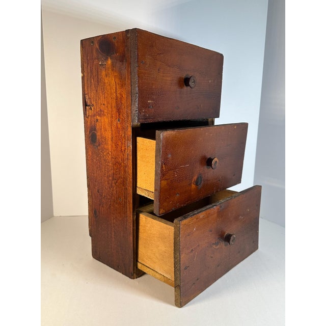 Small Primitive Chest of Drawers for your consideration. The chest measures approx. 18 inches tall, 11 1/2 inches wide and...