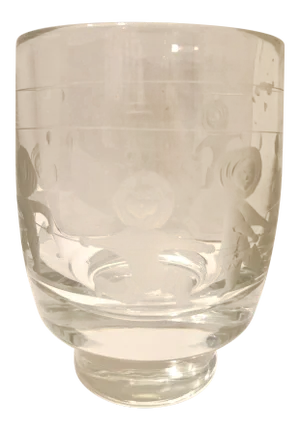 Holmegaard Crystal Vase With Eskimos