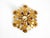 Beautiful, handcrafted gold-plated ceiling lamp from the 1960s. stunning brutalist-florentine design with intricate...