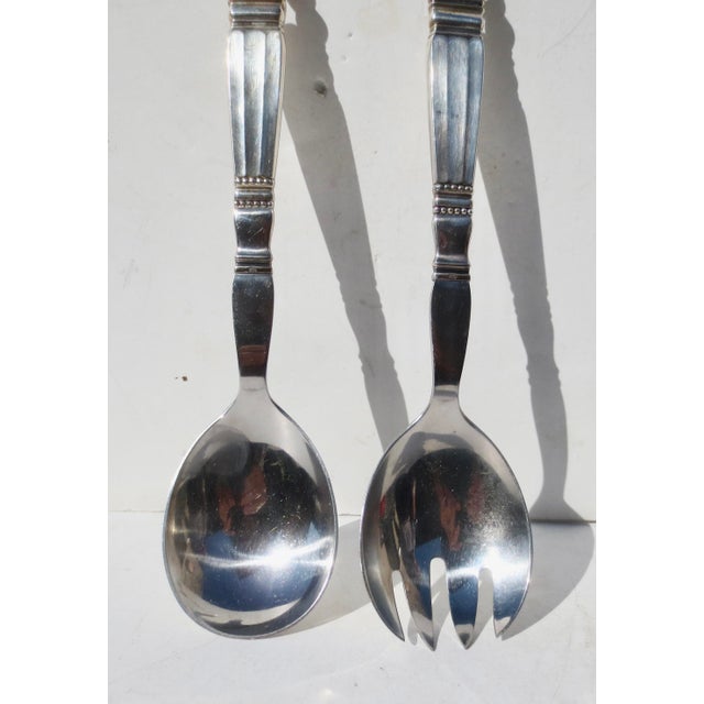 Georg Jensen 1920s Georg Jensen Acorn Sterling Silver Servers --2 Pieces 10.25" Long For Sale - Image 4 of 4
