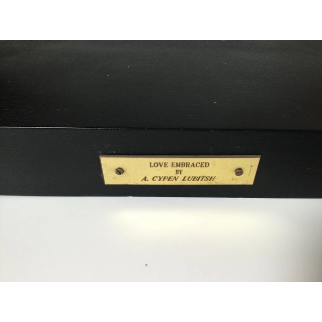 Mid-Century Modern Mid 20th Century Abstract Teak Wood Sculpture "Love Embraced" For Sale - Image 3 of 11