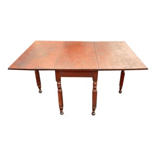 Early 1800s Shaker Style Gate-Leg Dropleaf Table For Sale