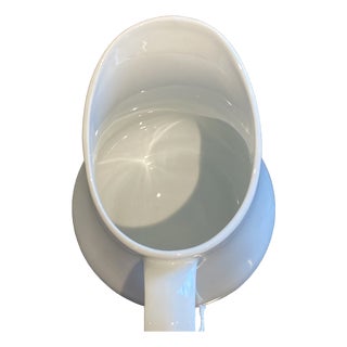 Classic White Ceramic Pitcher For Sale