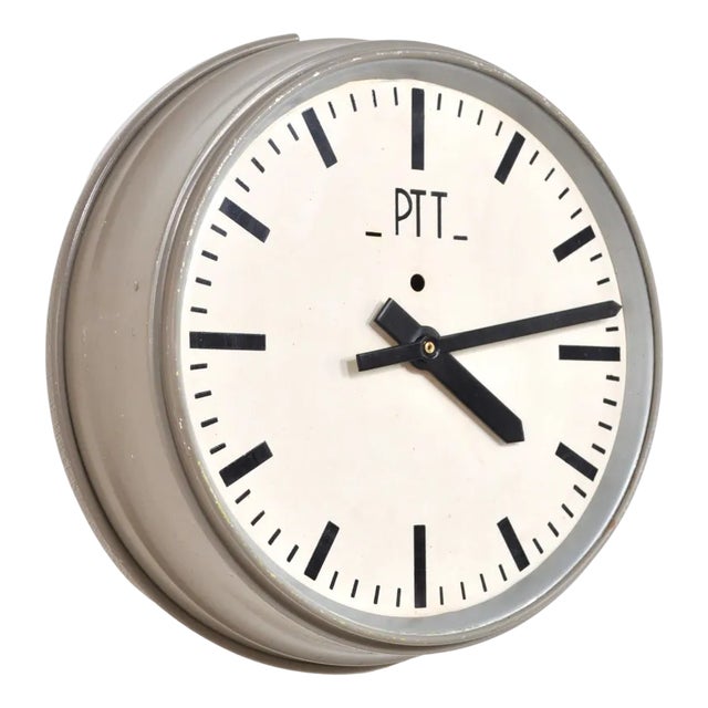 Vintage Wall Clock from PTT, 1960s For Sale
