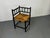 Wood Antique Bobbin Oak and Rush Side Chair, 1900s For Sale - Image 7 of 10