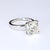 14k White Gold Ring With 5ct Cushion-Cut Lab-Grown Diamond G/Si1 & Hidden Halo, Size 6.25 For Sale - Image 9 of 10