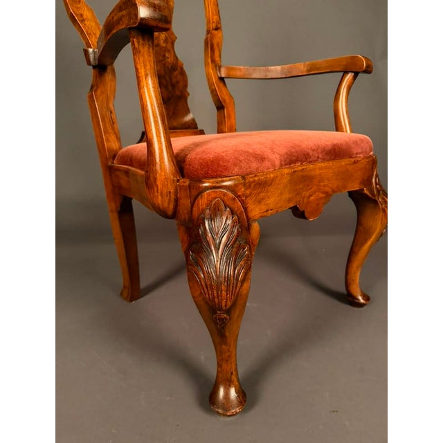 Pair of Late 19th Century English Queen Anne Style Armchairs, C. 1890 For Sale - Image 12 of 12