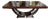 Art Deco Dining Table in Makassar Ebony and Black Lacquer with Gondola Base, 1930 For Sale