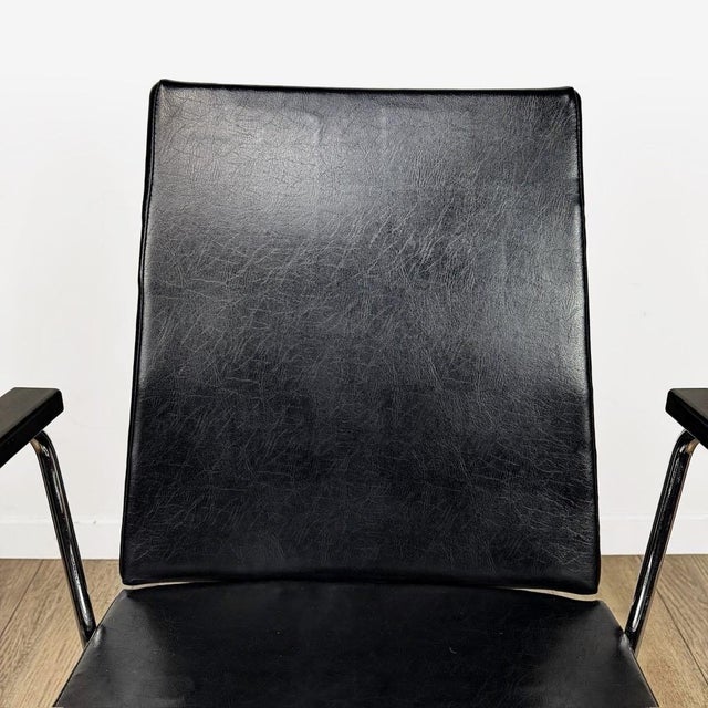 Black Vinyl Armchair by Wim Rietveld, 1950s For Sale - Image 6 of 13