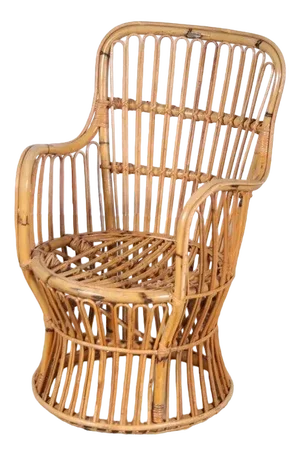 Small Rattan Armchair, Netherlands, 1950s
