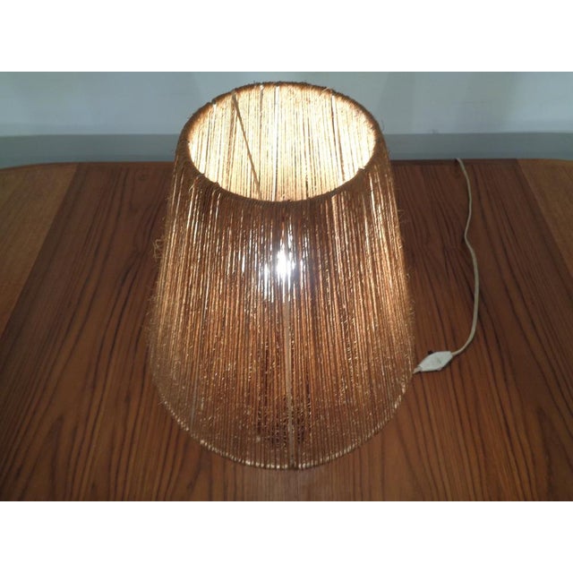Mid-Century Teak and Sisal Table Lamp, Denmark, 1950s For Sale - Image 9 of 12