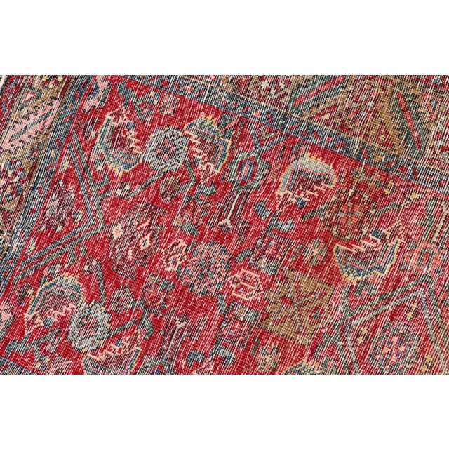 Antique Persian Heriz Runner With Colorful All-Over Stylized Floral Design For Sale - Image 12 of 12