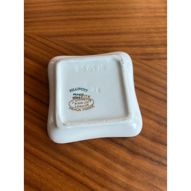 Ceramic Mid-Century French Porcelain Pin Dishes for European Hotels, Pillivuyt, France -Set of 2 For Sale - Image 7 of 8