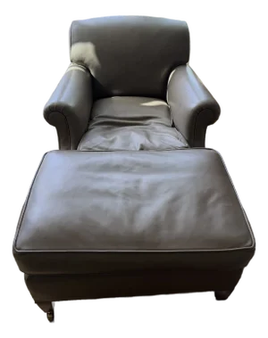 Early 20th Century George Smith Chair & Ottoman