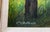 Late 20th Century Landscape Oil Painting, Covered Bridge Forest, Contemporary by Cerbone, Framed Carved Wood Linen Mat For Sale - Image 10 of 10