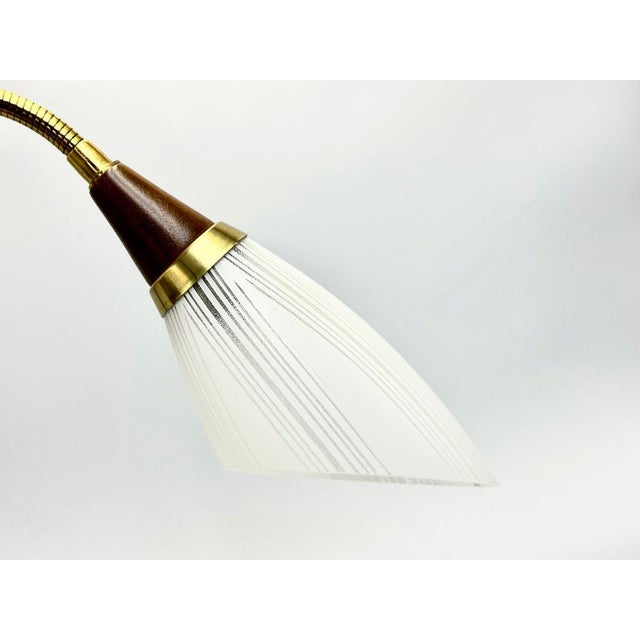 Mid-Century Scandinavian Modern Teak & Brass Sconce, 1960s For Sale - Image 4 of 12