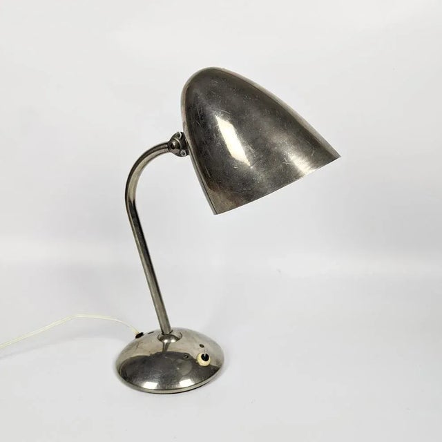 Vintage Nickel Plated Table Lamp by Franta Anýž, 1930s For Sale - Image 13 of 13