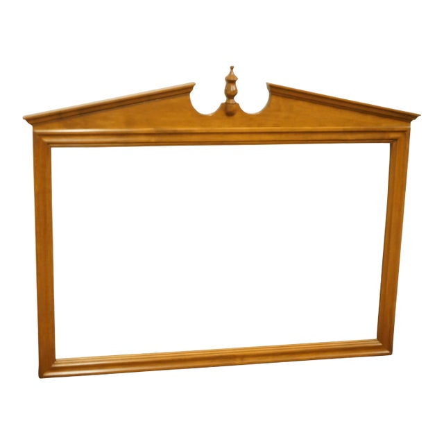 Ethan Allen Heirloom Nutmeg Maple Colonial Style 50" Pediment Dresser / Wall Mirror 10-5100 For Sale
