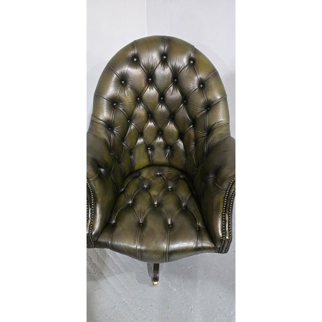 Leather Office Desk Chair, 1920s For Sale - Image 9 of 10