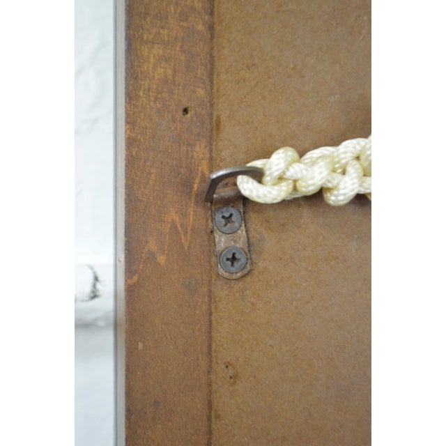 Wood Mid Century Modern Walnut Frame Rectangular Wall Mirror For Sale - Image 7 of 9