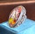 Arts & Crafts 1910s Enamel Still Life Silver Ring Size 7.5 For Sale - Image 3 of 11