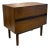 Vintage Mid-Century Modern Walnut-Toned Accent Table With Two Dovetail Drawers For Sale