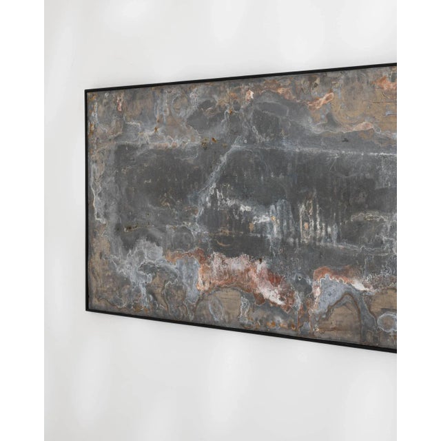 Abstract Metal Artwork in Wooden Frame For Sale - Image 4 of 13
