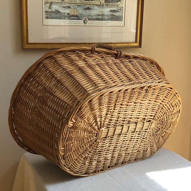 Vintage Handwoven Moses Basket / Pet Bed Chairish