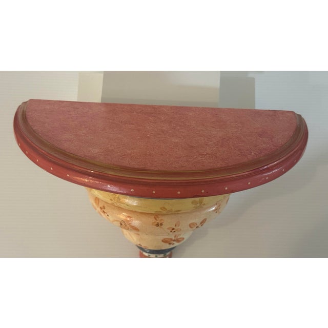 Signed Nance Aitchison 1998 Hand Painted Tuscan Wall Shelf Bracket For Sale In Phoenix - Image 6 of 12