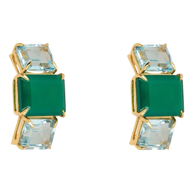 Annette Studs, Green, Clip On For Sale