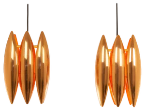 Kastor Pendants in Copper by Jo Hammerborg for Fog & Mørup, 1960s, Set of 2