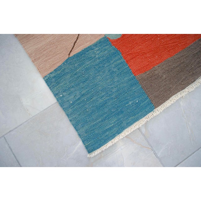 Paul Klee "Clown "Inspired Hand Woven Area Rug & Wall Decor - 3′10″ × 5′4″ For Sale - Image 12 of 14