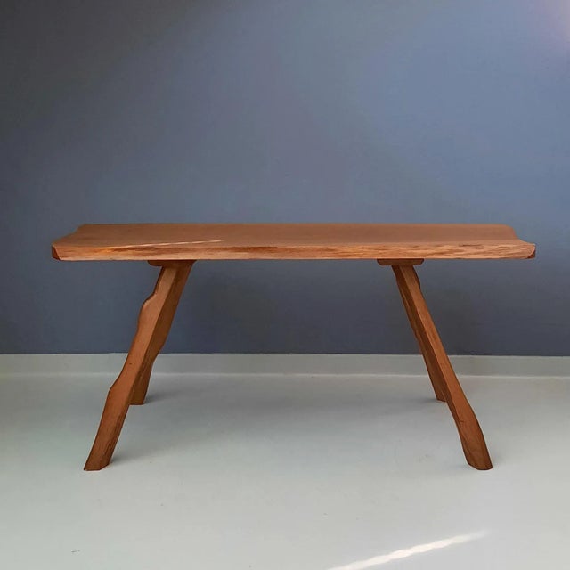 Wood Tree Slab Coffee Table in Wood, 1960s For Sale - Image 7 of 7