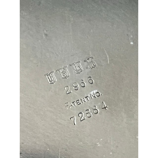 Metal Antique Forbes Silverplate Co Large Reticulated Flower Frog Bowl Serving For Sale - Image 7 of 12