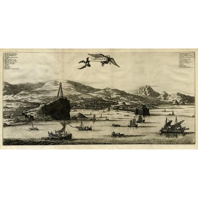 Bird's Eye View of Cangoxuma (Kagoshima) in Japan, 1669, Original Engraving For Sale - Image 3 of 5