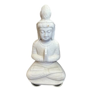Carved Chinese Marble Statue of Guanyin the Bodhisattva of Compassion For Sale