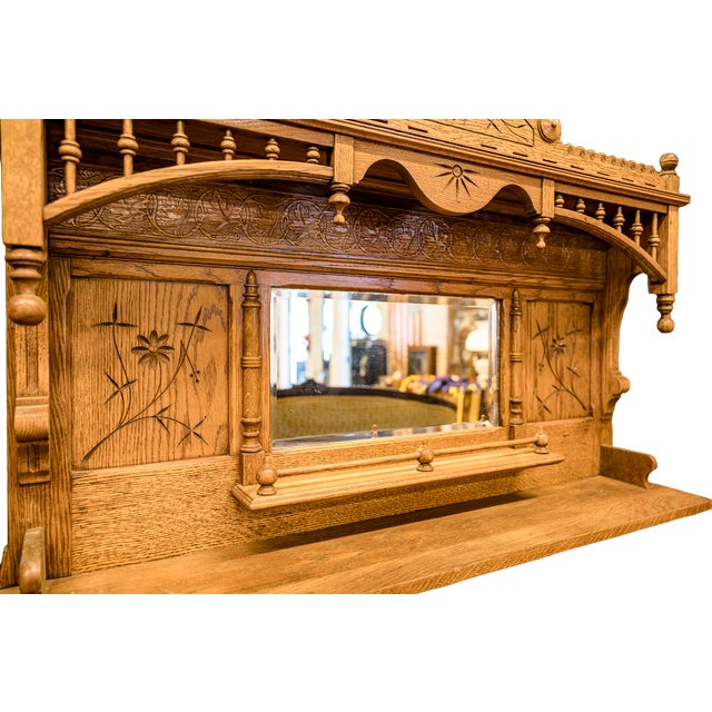 Late 19th Century Eastlake Era Wall Mirror With Shelf For Sale In Portland, OR - Image 6 of 10