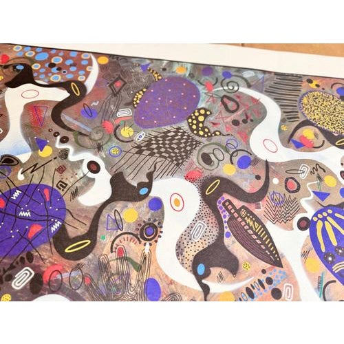 Modern Abstract Style Blue Composition, 1990s, Print For Sale - Image 4 of 11